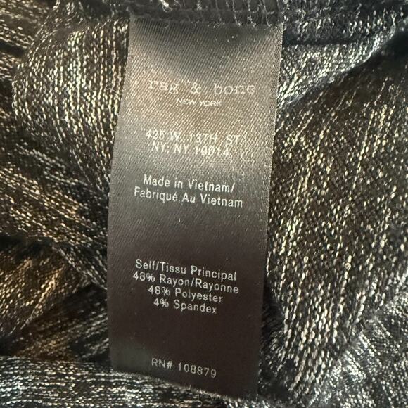 Rag & Bone Gray Marled Hudson Long Sleeve Knit Top Pullover Lightweight Medium - Picture 4 of 5